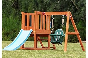 Dolphin Playground 5-in-1 Outdoor Baby Swing Set - Get Your Little Explorers Thriving!