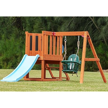 Dolphin Playground 5-in-1 Outdoor Baby Swing Set - Get Your Little Explorers Thriving!