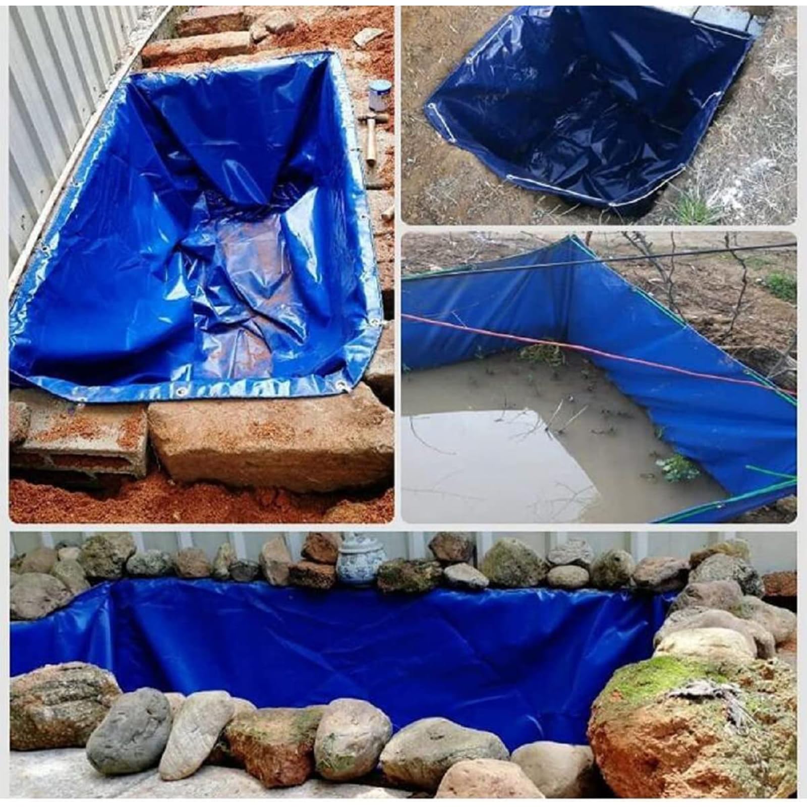 Bassin À Poissons en Toile, Bassin Hors Sol, Aquarium, Réservoir De Stockage d'eau Portable et Pliable pour L'irrigation du Jardin, Réservoir De Revêtement D'étang,300 * 100 * 100cm