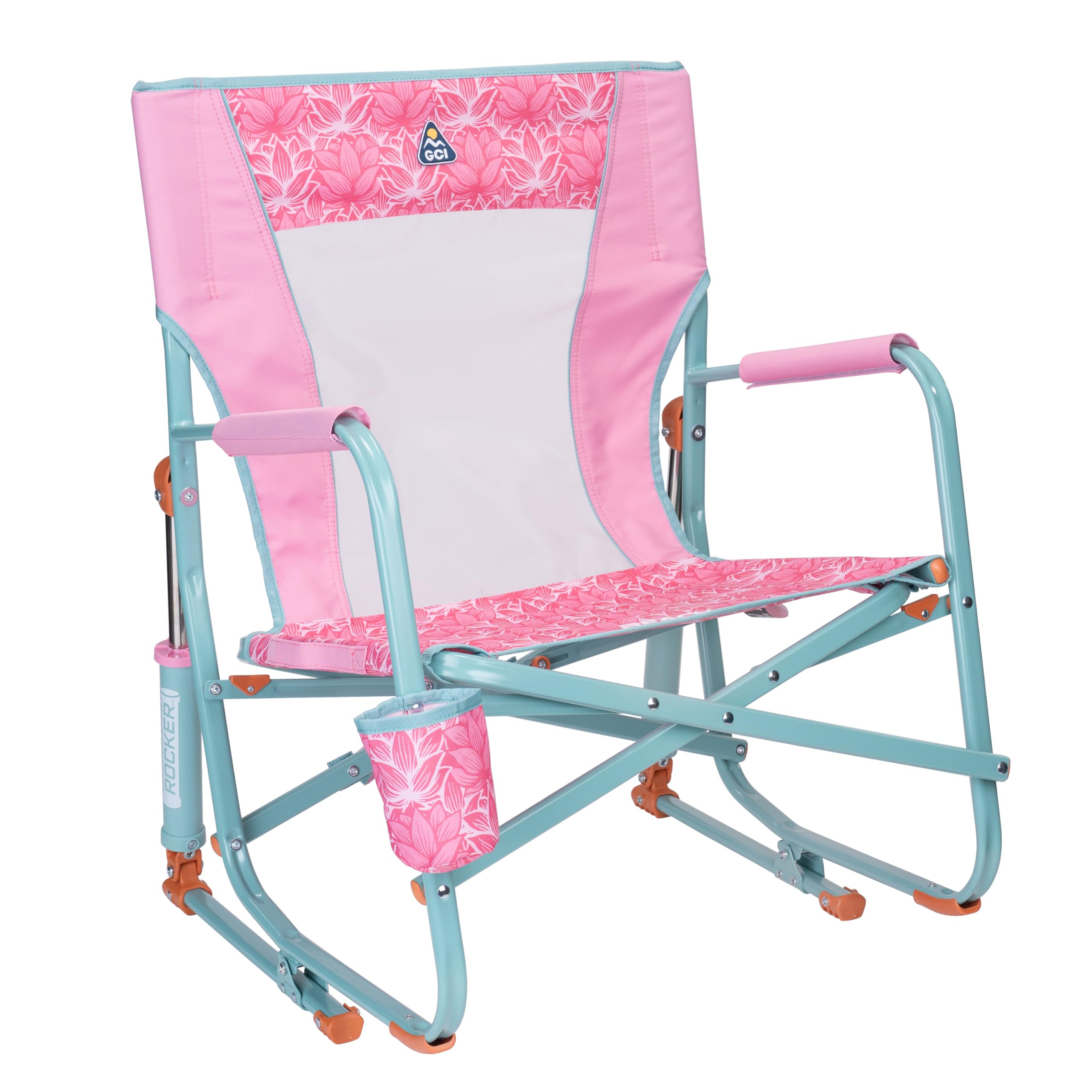 Photo 1 of ***STAINED***GCI Outdoor Beach Rocker | Folding Beach Chair & Portable Rocking Chair - Pink Lotus