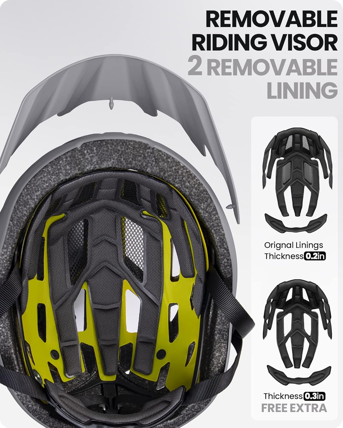 OutdoorMaster Gem Recreational MIPS Cycling Helmet - Two Removable Liners & Ventilation in Multi-Environment - Bike Helmet in Mountain, Motorway for Youth & Adult