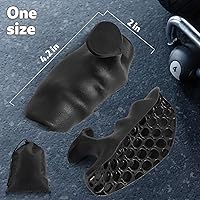 Vista 6 de Rubber Gym Grips for Weights Training, Ergonomic Workout Grip for Weight Lifting Men Women Hand Protector Gym Gloves, Weight Lifting Grips for