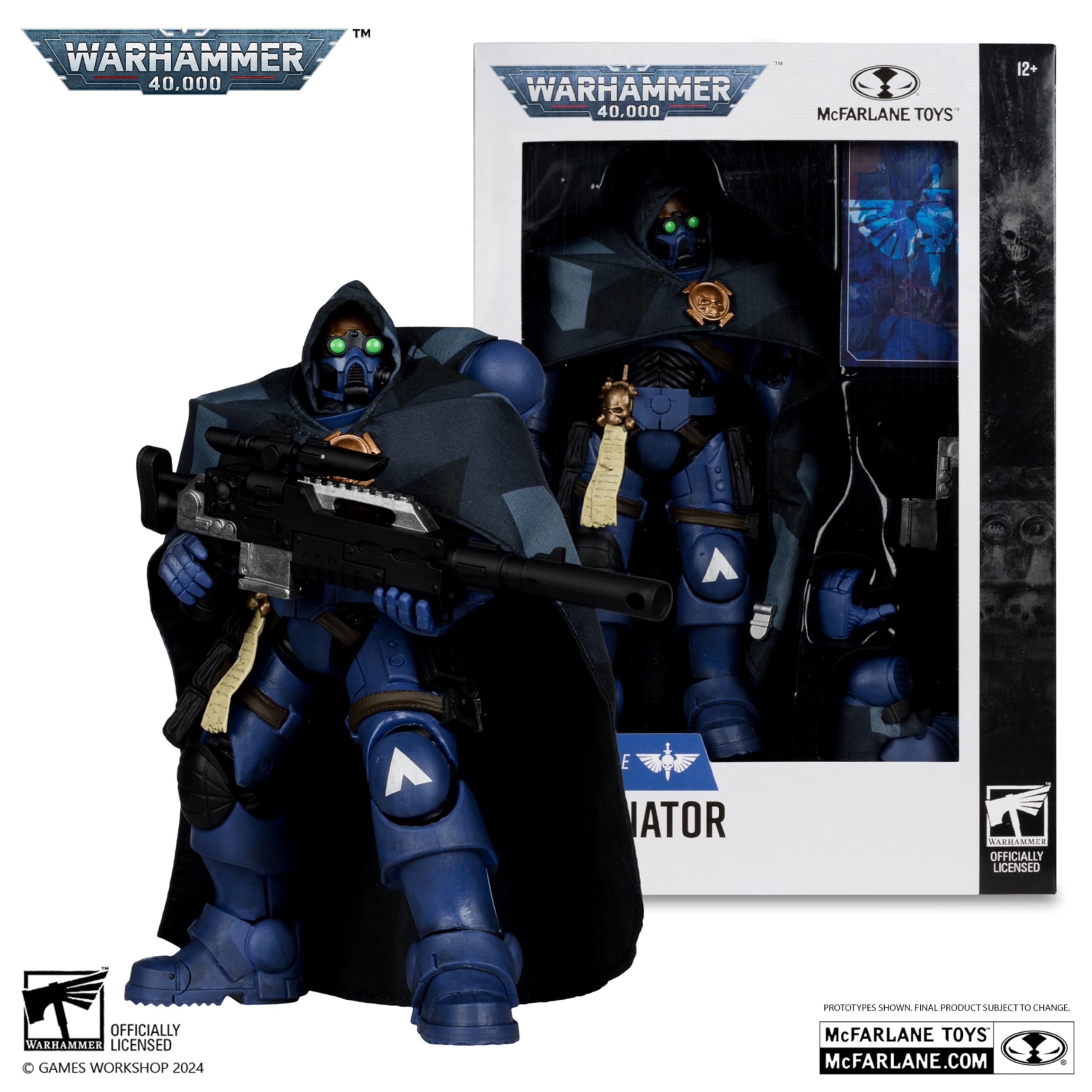 Bizak McFarlane Figura Space Marine Eliminato di Warhammer 40000, Videogioco Online, Scultura per dipingere articolata da 18 cm, Accessori e Base espositiva, (64380963)