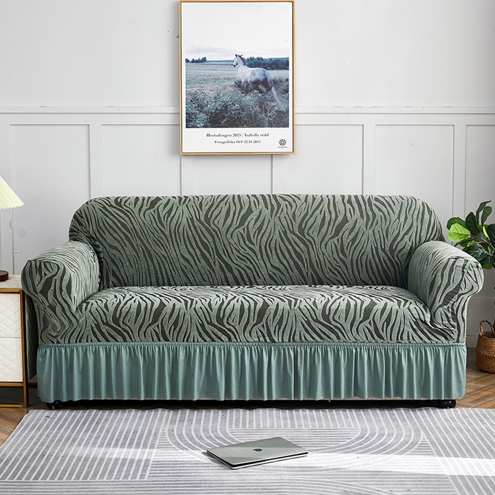 Funda de sofa cian de 4 plazas ideal para renovar el salon familiar