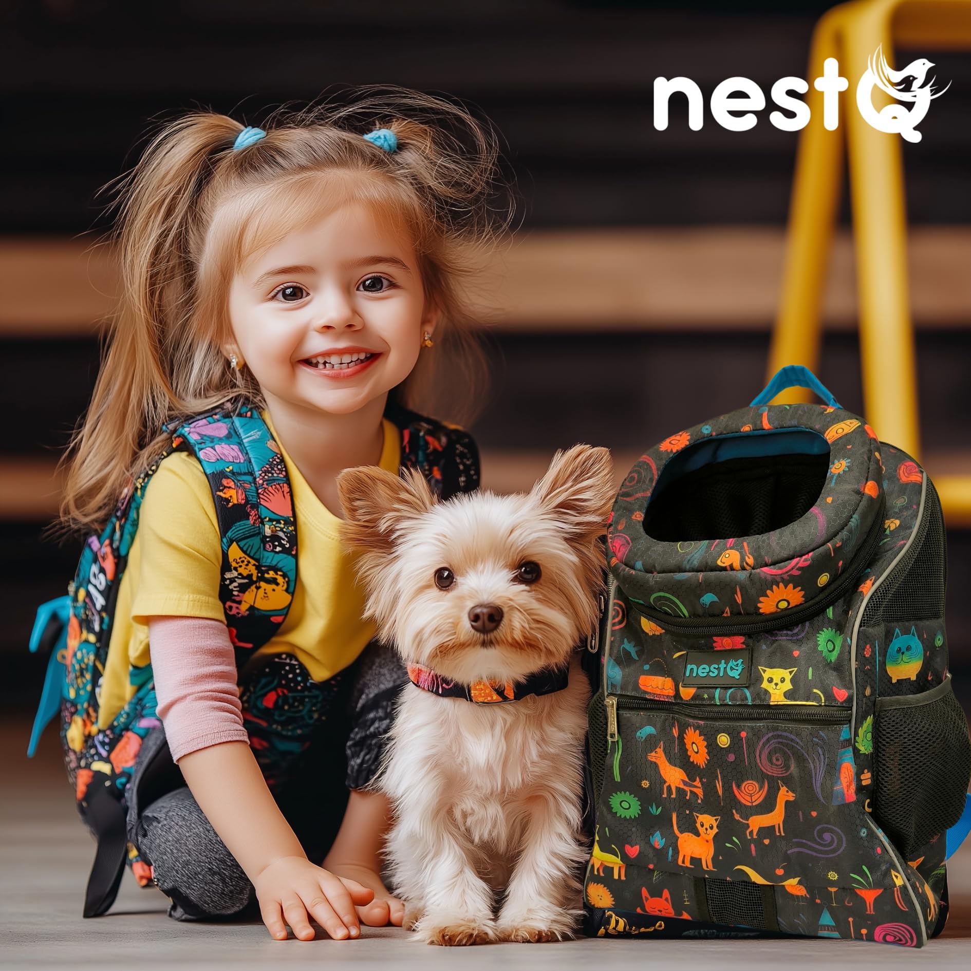 Mochila Transportín Mascotas Perro Gato hasta 3kg 43x30x20cm | hasta 3kg, 43x30x20cm, para gatos/perros