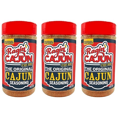 Sazonador cajún original multiusos de 8 onzas Ragin Cajun paquete de 3