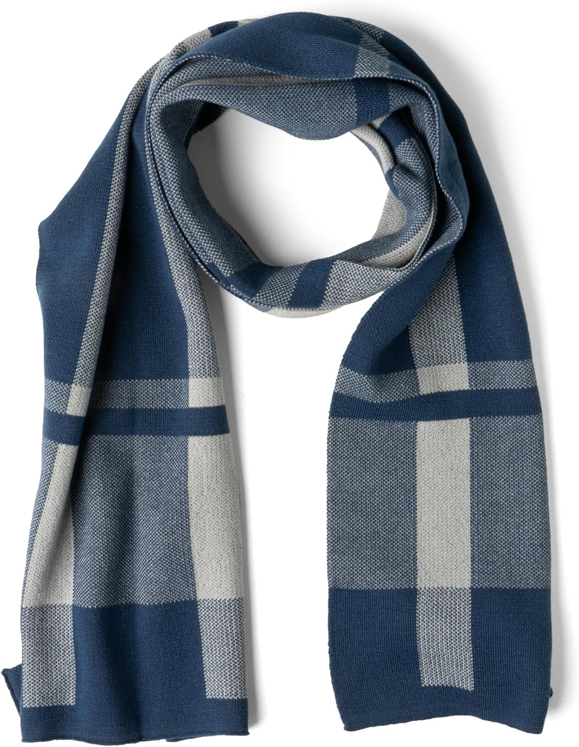 Britt's Knits Gentleman's Plaid Knit Scarf Soft Knit Scarf for Men