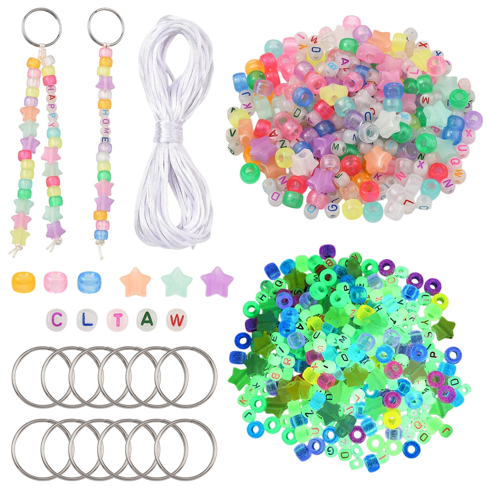 BEEFLYING DIY Bag Purse Charm Keychain Making Kit, 563 Pcs