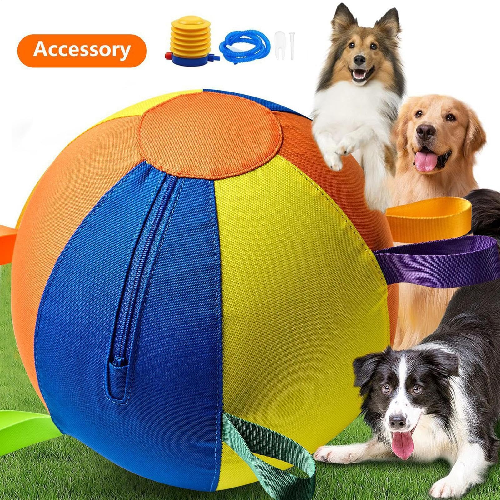 Pelota de Perro Juego Antimordiscos para Masticadores Agresivos | Pelotas de Juguete Interactivas para Perros Ejercicio Portátil, Cachorro, Piscina, Agua, Navidad, Cumpleaños