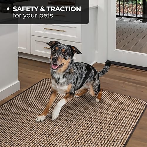 Miniatura 6 de House, Home and More Alfombra antideslizante para interiores, alfombra ondulada, color negro, 3 pies x 3 pies