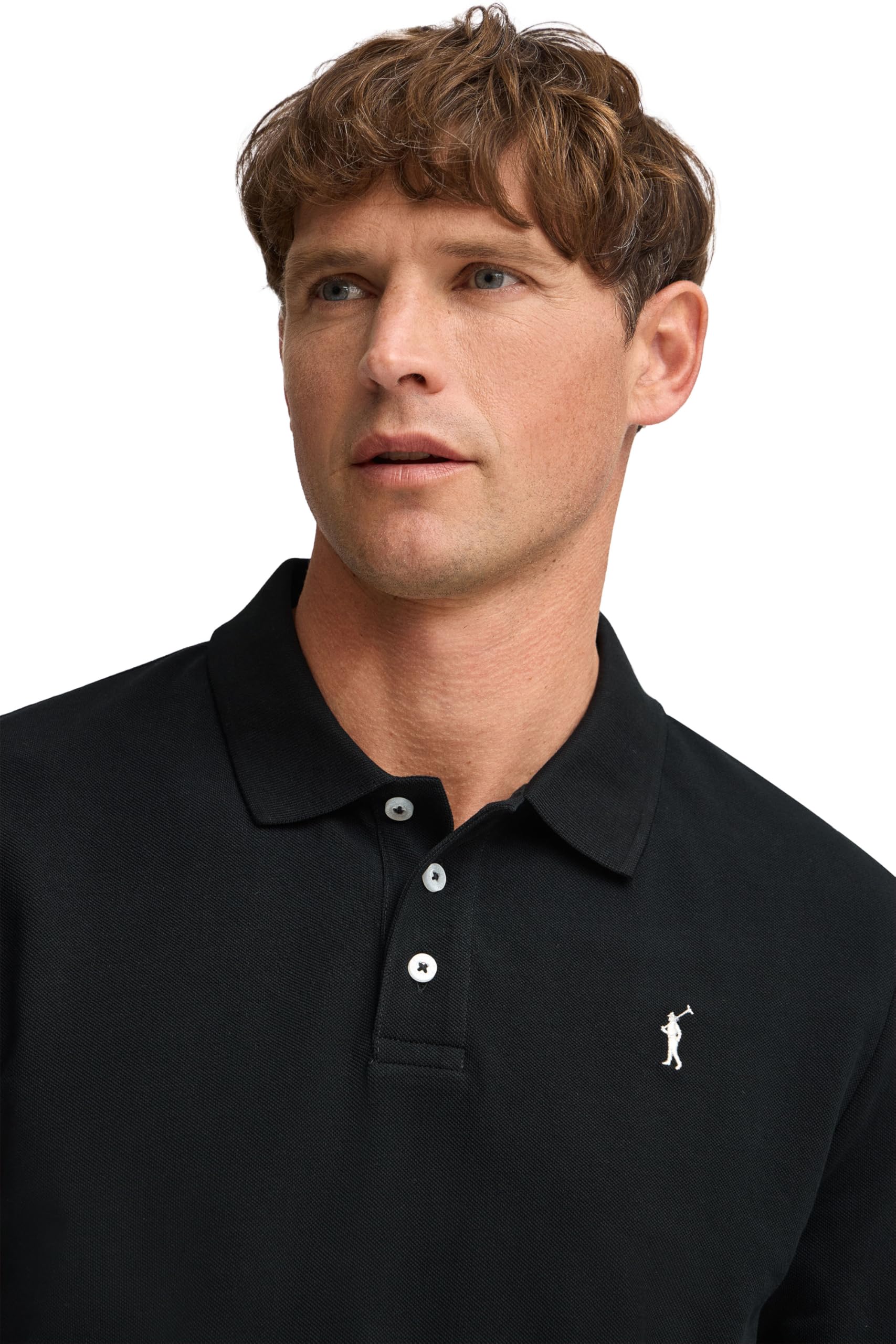 Polo Club Polo Elegante Uomo Manica Lunga Ricamo con Logo - 100% Cotone -