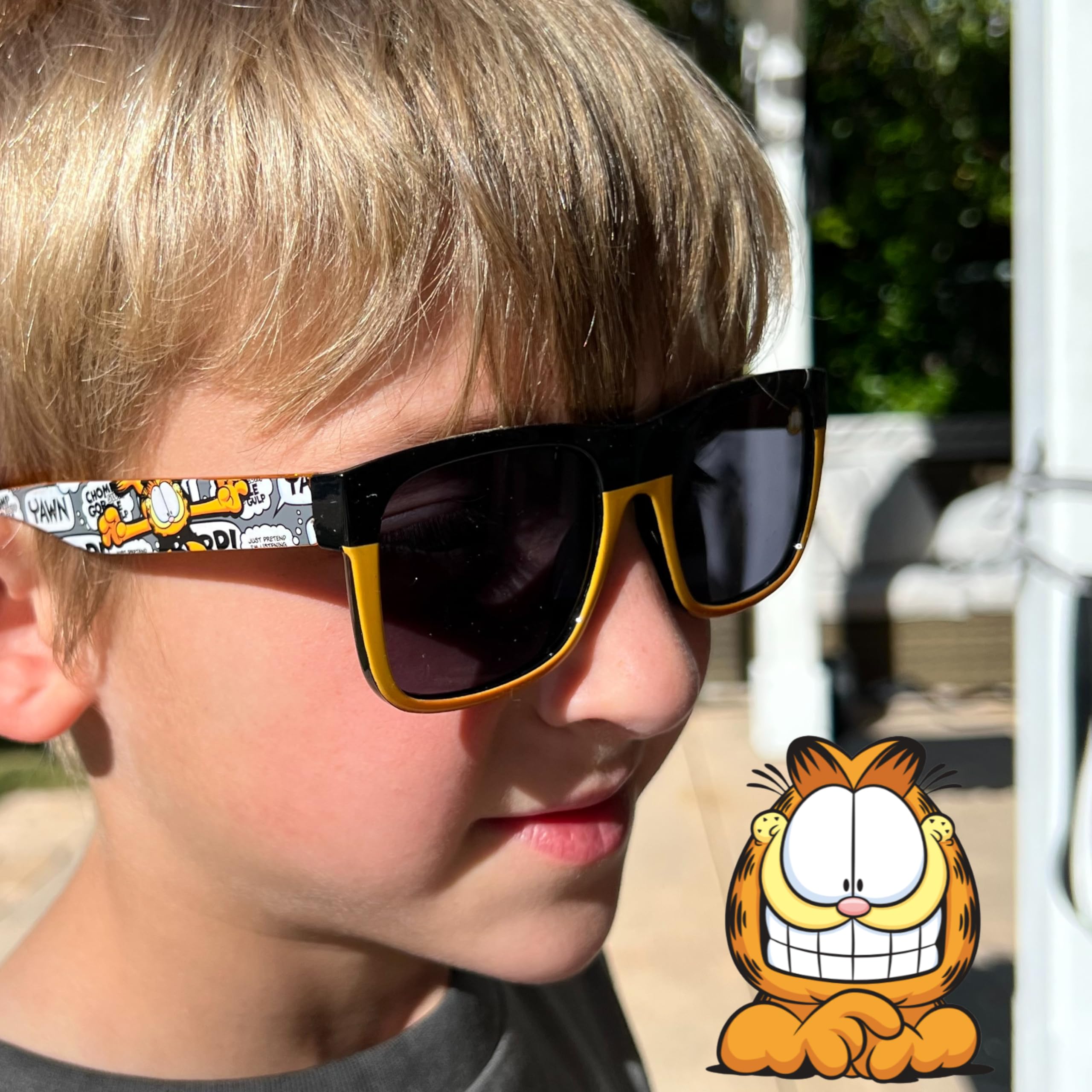 ARKAID Official Garfield Kids Sunglasses | Arkaid Classic Shades featuring Garfield the Cat | UV 400 | One Size Fits Most Kids
