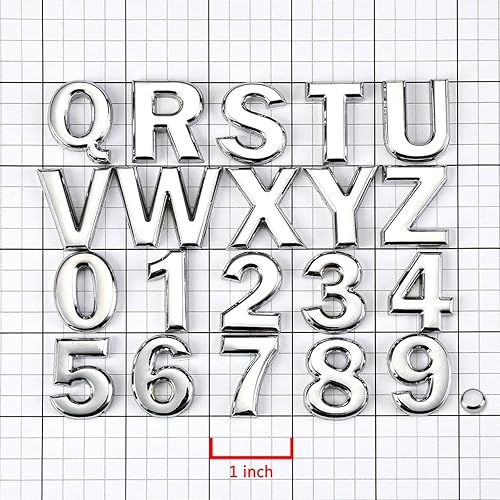 Miniatura 4 de Letras adhesivas EM-L-LETTER-VR, Plateado