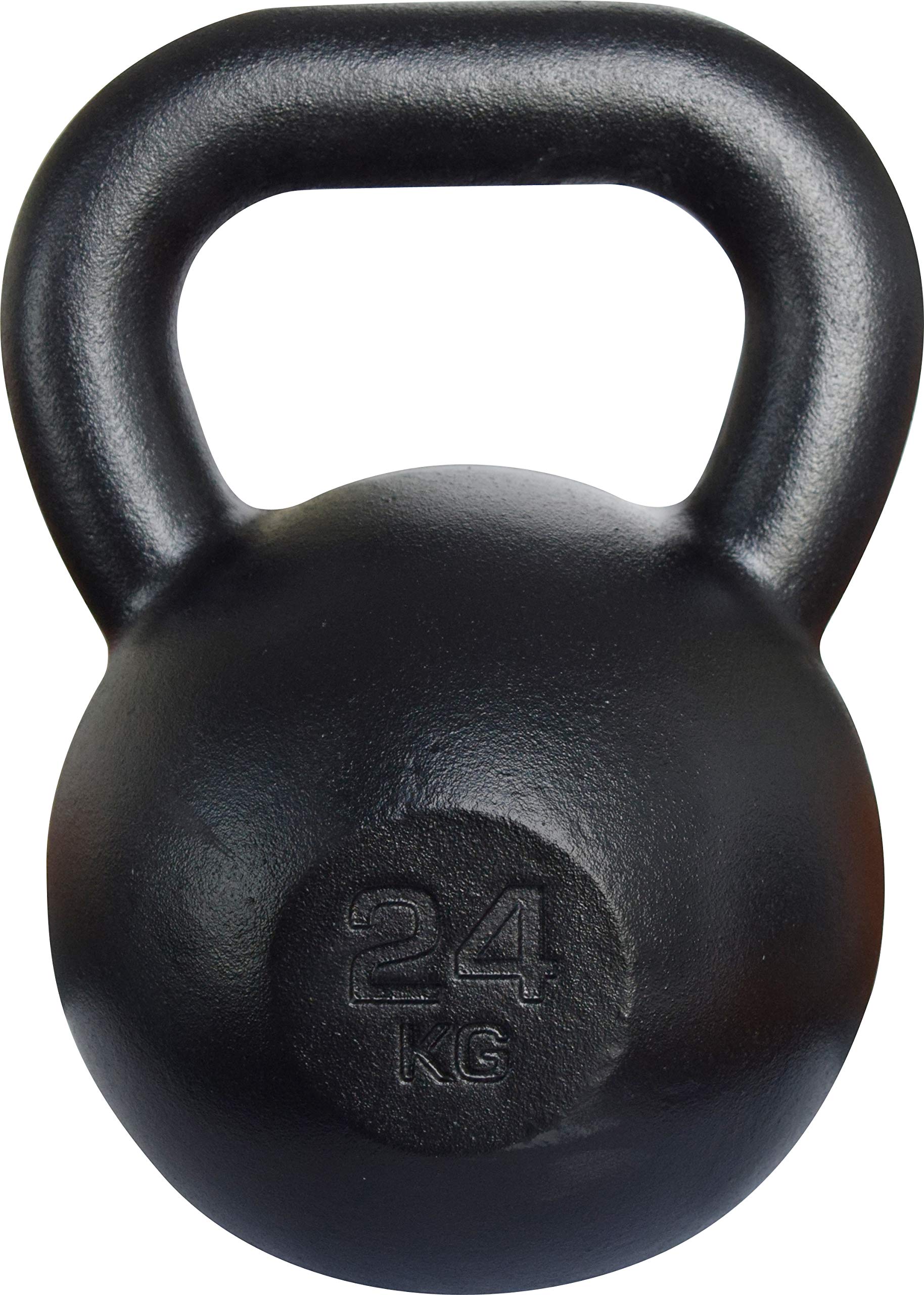 Kettlebell de Hierro Fundido Peso Pesado para Entrenamiento de Fuerza y ​​Cardio Pesa 24kg KAWMET