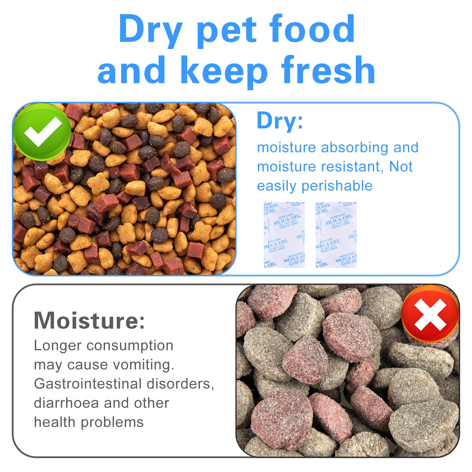 Strisce Assorbi-Umidità Per Cibo Gatti – 12 Pezzi Riutilizzabili, Per Conservare Alimenti E Oggetti - 3