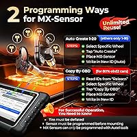 Vista 3 de Autel Sensor TPMS 1 sensor, válvula de metal MX-Sensor 315 MHz + 433 MHz, programable universal especialmente diseñado para reemplazo de sensores