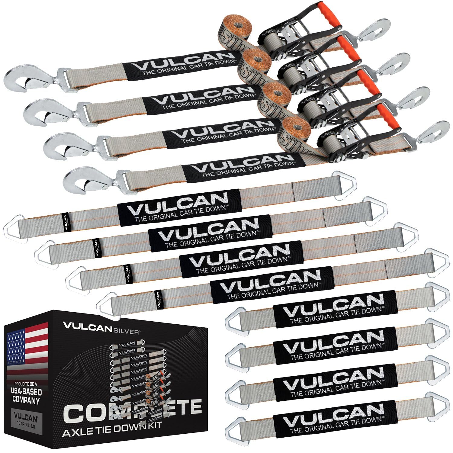 VULCAN Complete Axle Strap Tie Down Kit