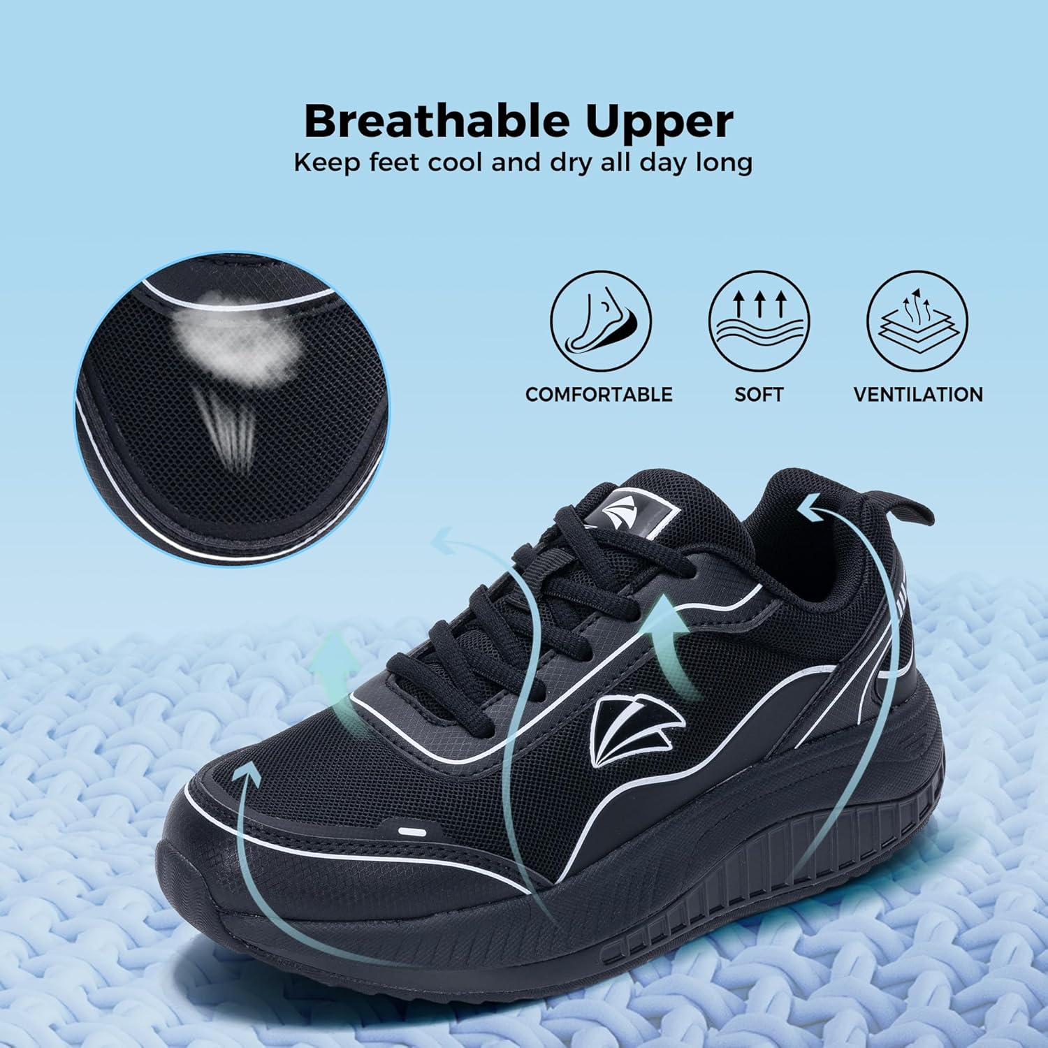 Autper Womens Arch Support Walking Shoes Plantar Fasciitis Orthotic Tennis Sneakers Comfortable Gym Sports Workout Shoe - Image 5