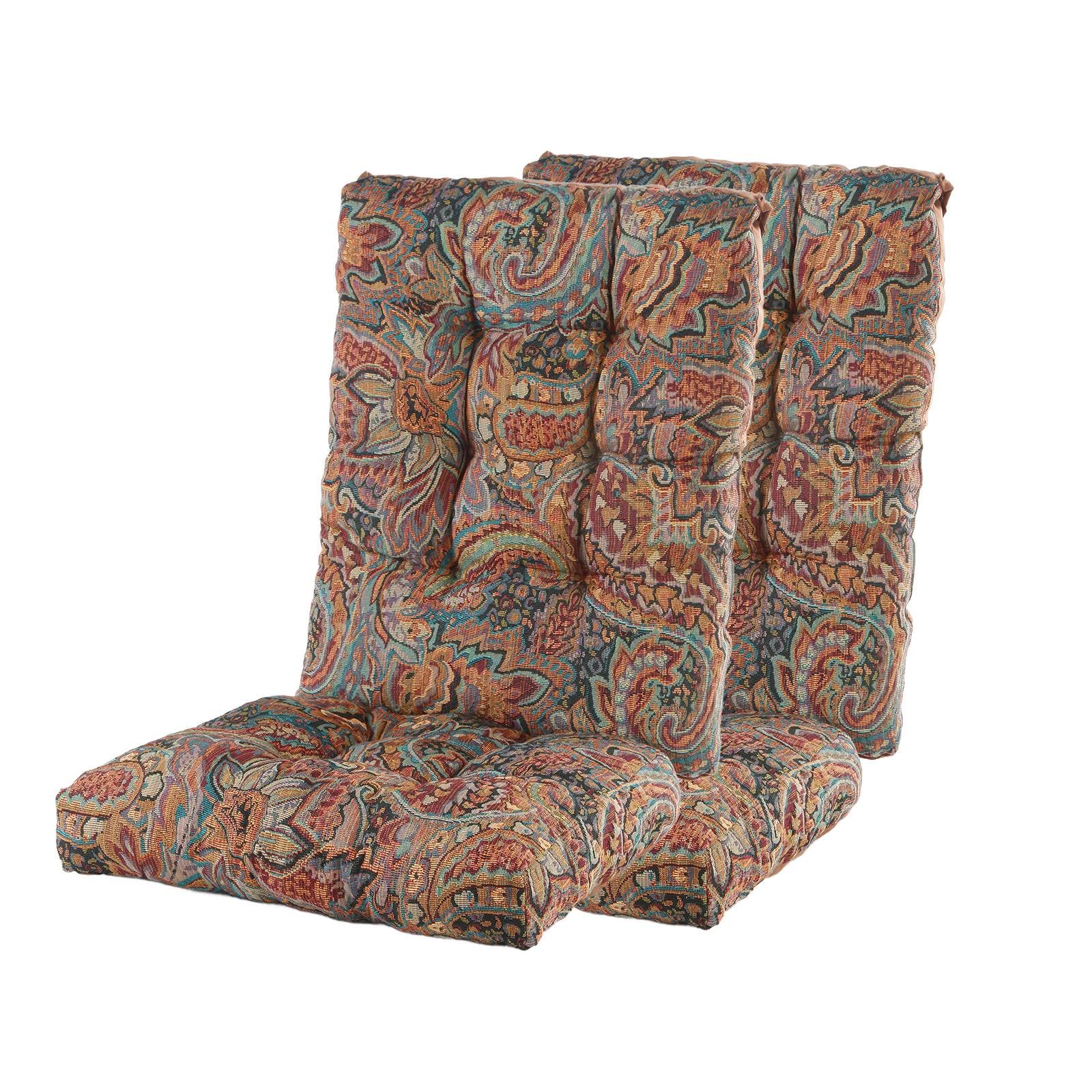 Photo 1 of **The description is for reference purposes.**LYLNBYWK Rocking Chair Cushion, Premium Corduroy Seat and Back Cushion with Ties, Suitable for Indoor/Outdoor Rocker, Pack of 2, Exotic Flower