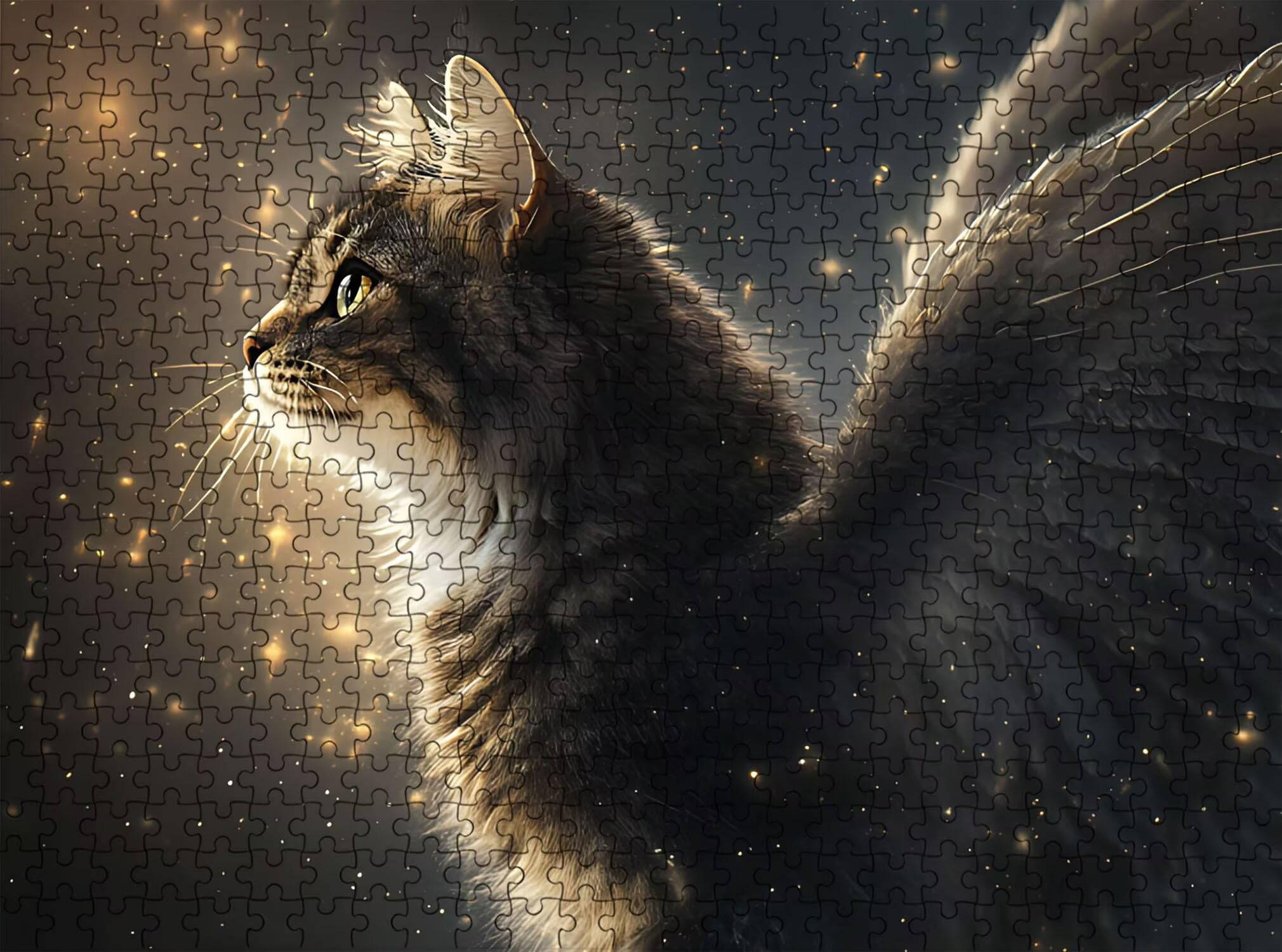 gatto sogno Puzzle 5000 Pezzi per Adulti, Puzzle in Legno - Collezione Classica con Poster Incluso - Sfida di Concentrazione e Passatempo Antistress, Gioco Educativo per Famiglia, 156 x 105 cm f0-694
