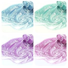 Vishine Galaxy Cat Eye Holographic Glitter Gel Nail Polish 4 Colors Set Soak Off UV LED Light Starry Sky Effect Magic Gel Nail Polish Kit Manicure Nail Art Kit 8ml