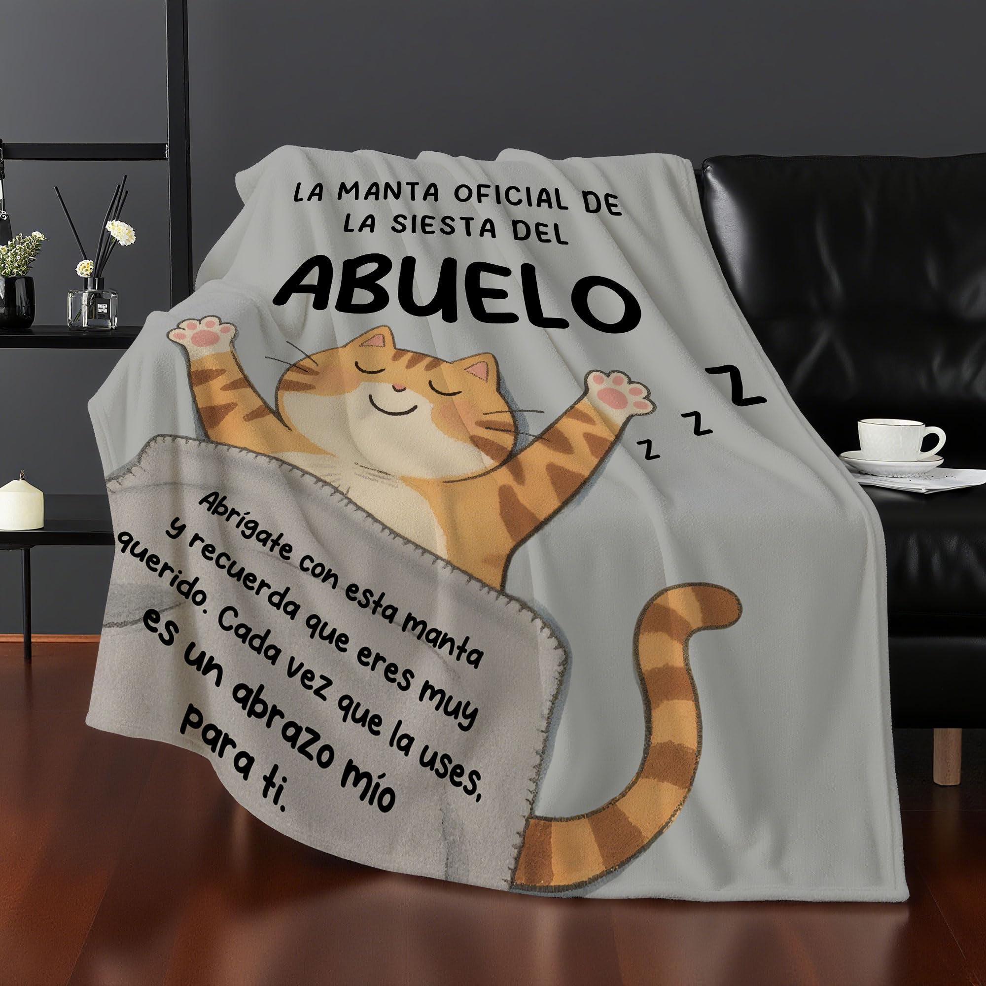 Amorea La Manta Oficial de la Siesta del Abuelo Manta para el Abuelo de Parte de su Nieta y su Nieto Cumpleaños Día del Padre Recuerdo — view 4