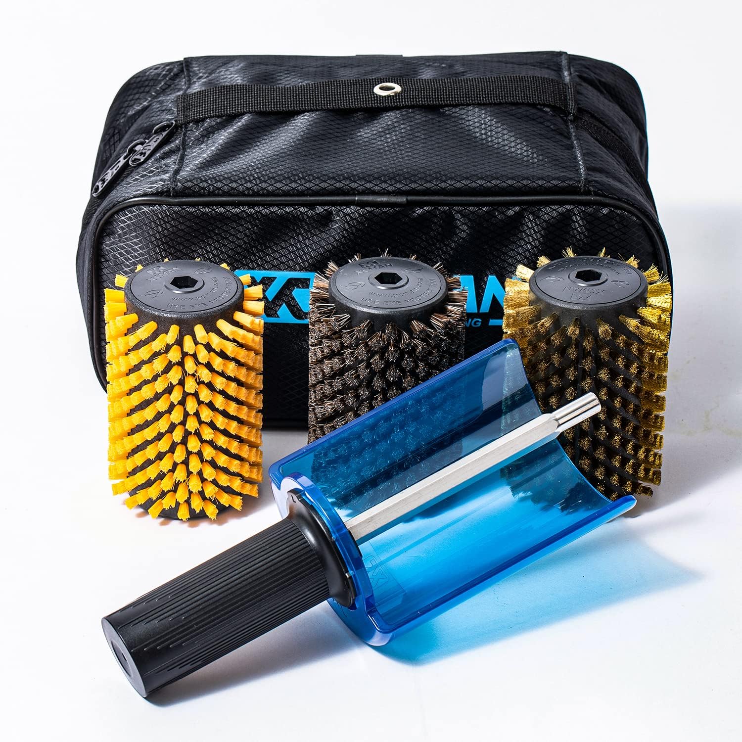スノーボード XC MAN ROTO BRUSH KIT STK-13 XCMAN Ski Roto Brush Kit 100mm Length-Nylon,Horsehiar,Brass