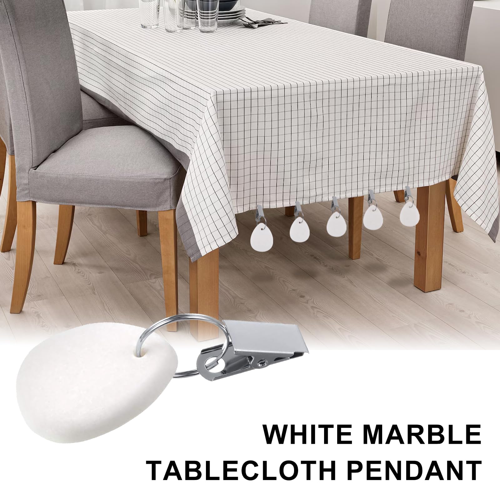 Lot De 10 Poids De Nappe Pour L'extérieur - En Pierre Naturelle - Pour Fête, Camping, Mariage, Jardin, Pique-nique