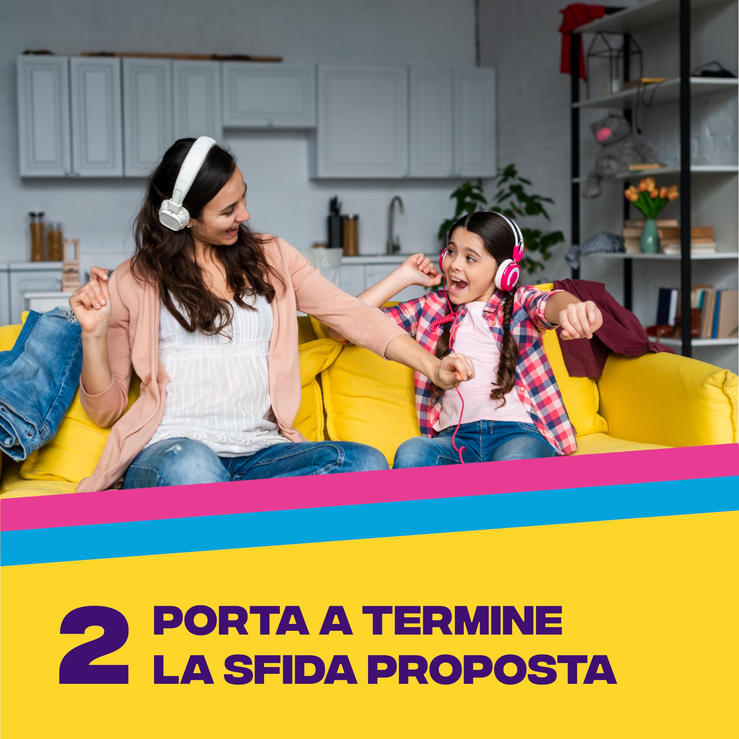 Family Challenge - Giochi di Società per famiglie - Domande divertenti e sfide per bambini e adulti - Gioco da tavolo - Gioco di Carte 8+ Anni - Italiano