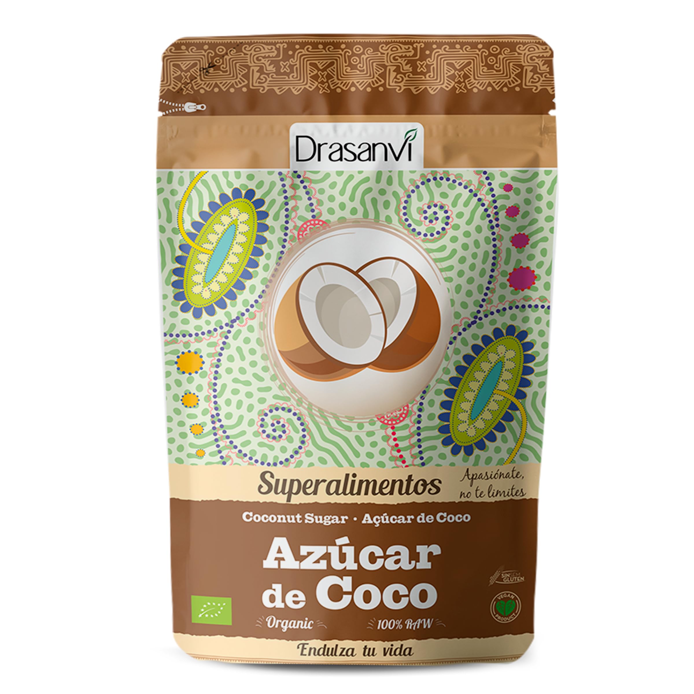 DRASANVI SUPERALIMENTO AZÚCAR DE COCO CERTIFICADO BIO - Bajo Índice Glucémico - 300g