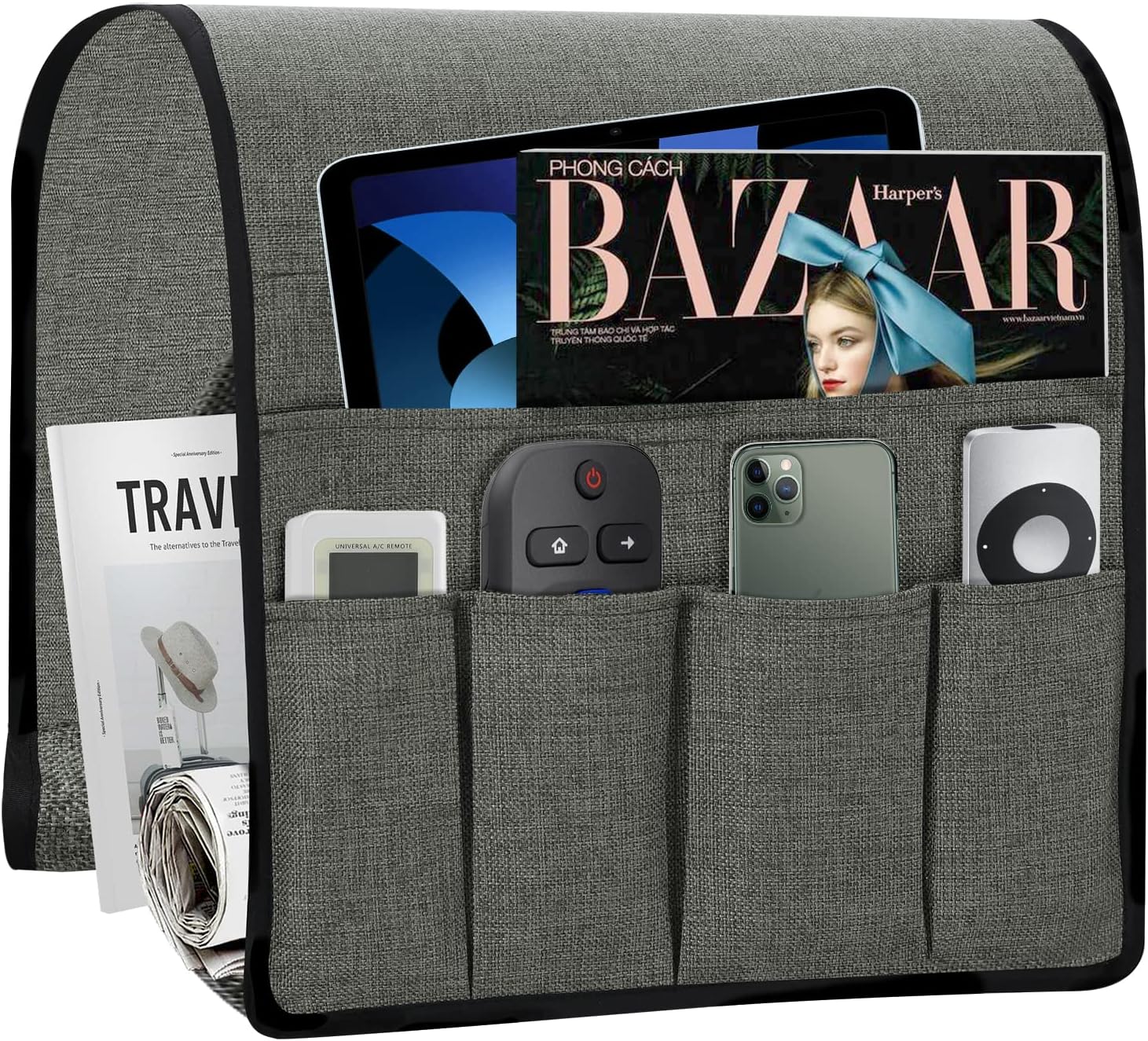 Couch Caddy Arm Chair Caddy Remote Control Holder Organizer for Recliners, Sofa