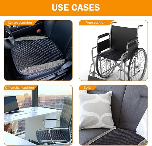 Miniatura 3 de eing Paquete de 2 fundas protectoras de cuero para asiento delantero de automóvil, automóvil, SUV, camión, accesorios interiores para mujeres,