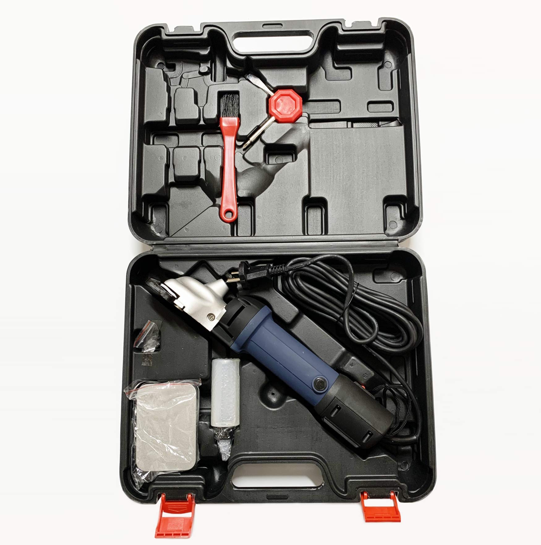 Esquiladora eléctrica profesional Folk de 500w con 1 velocidad modelo FL7. Para caballo, mulo, perros grandes (C - (+ 1 kit Cuchilla y Peine extra 3 mm))