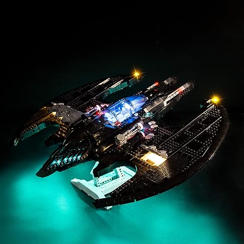 Miniatura 10 de T-Club Kit de luces LED RC para Lego Batwing 1989 76161, kit de iluminación compatible con Lego 76161 (no incluye juego de Lego) (con control remoto)