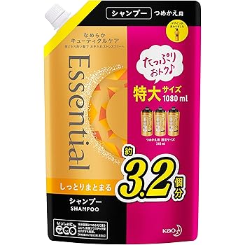 Amazon 大容量 エッセンシャル さらさら速乾 シャンプー つめかえ用 1080ml エッセンシャル ビューティー 通販