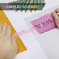 NANAPLUMS Glitteres Vasalható Vinyl Fólia - 30,5x25,4 cm Hőtranszfer Textil Fólia DIY Pólókhoz, 10 Csillogó Színben 4
