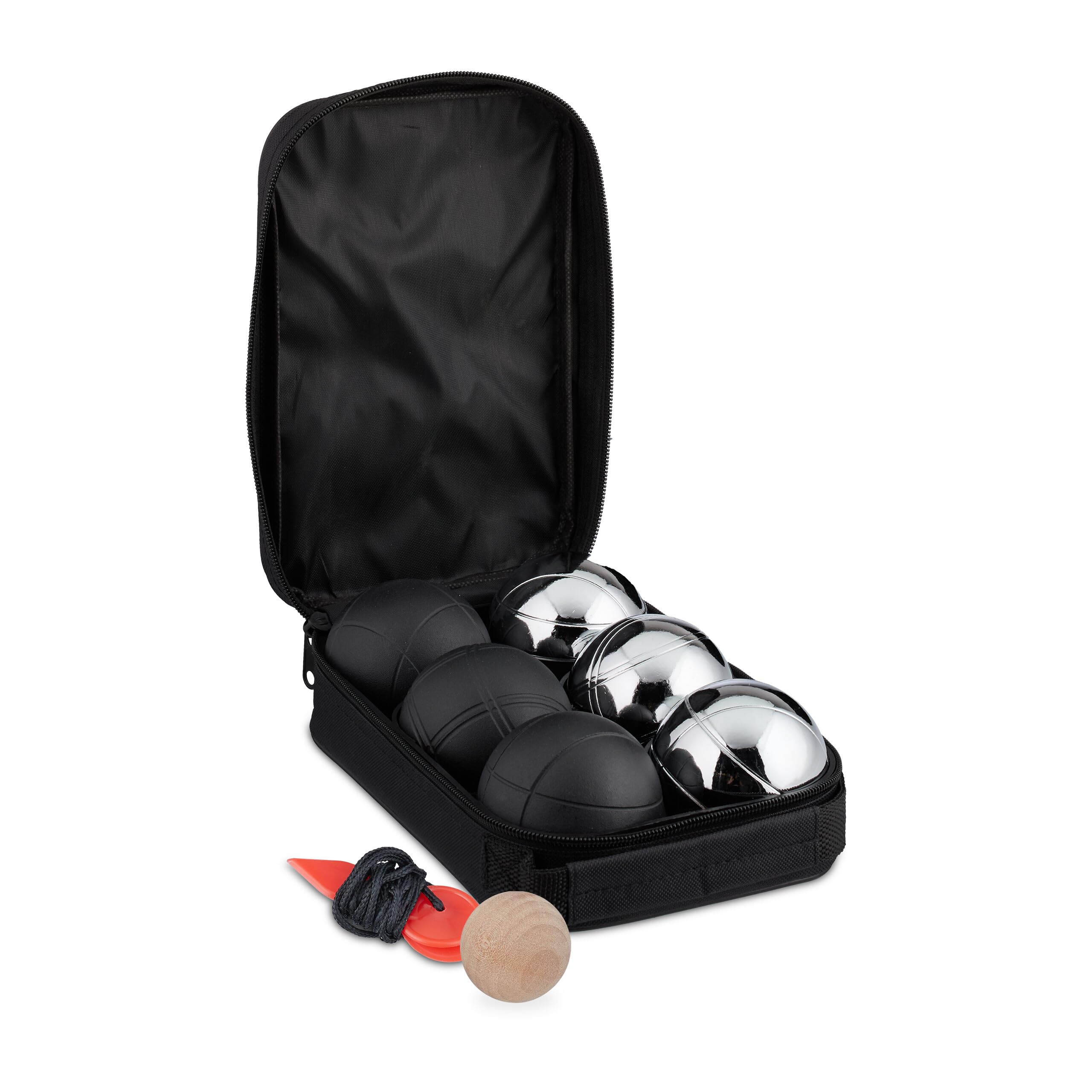 Relaxdays Boule, 6 Metal Balls, Set With Target Ball & Spacer, Carry Bag, Boccia Game, Steel, Black : Buy Online At Best Price In KSA - Souq Is Now - View #5