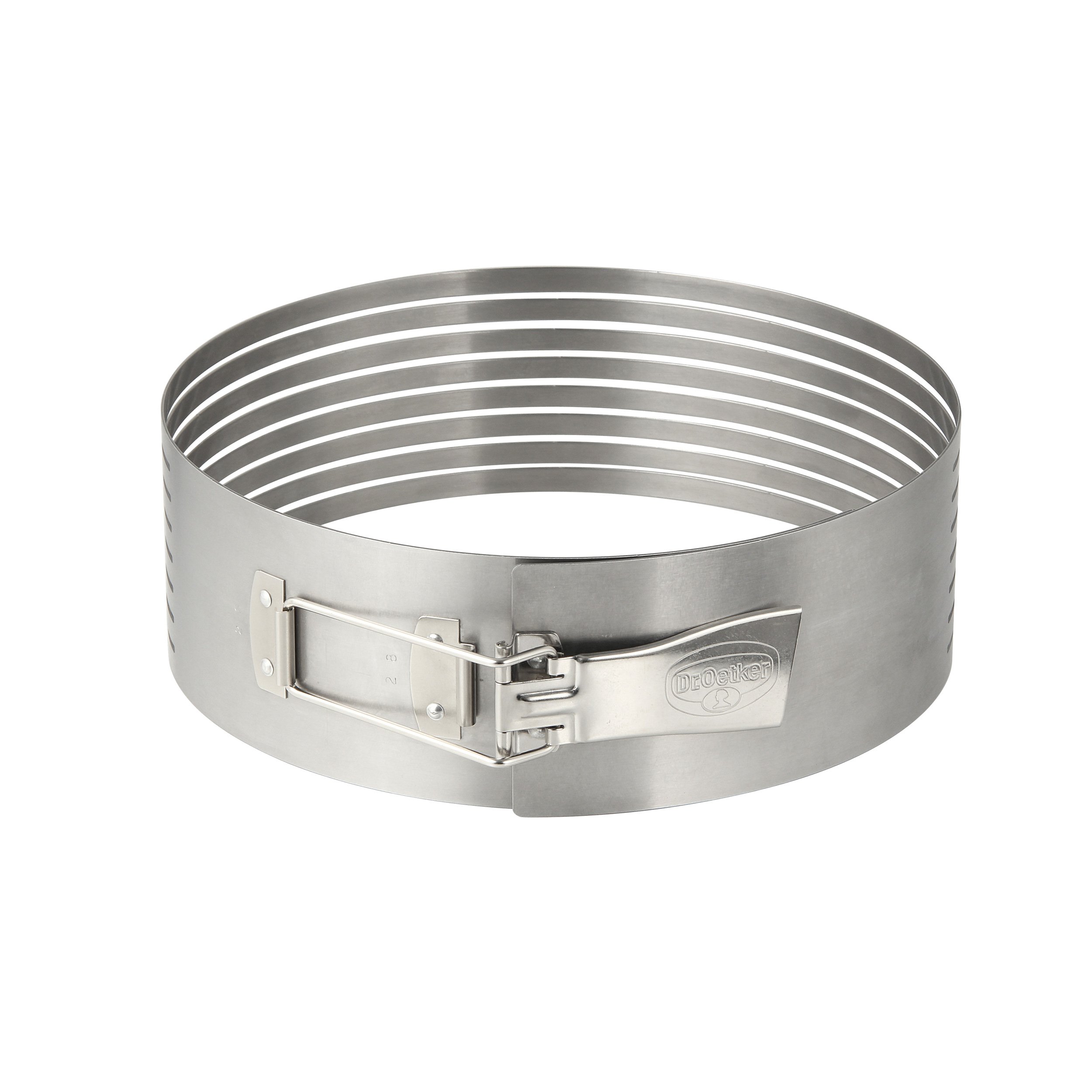 Dr. Oetker Molde Laminar Tartas Ajustable Acero Inoxidable. Color inox. Ø26x8cm. 1 ud.
