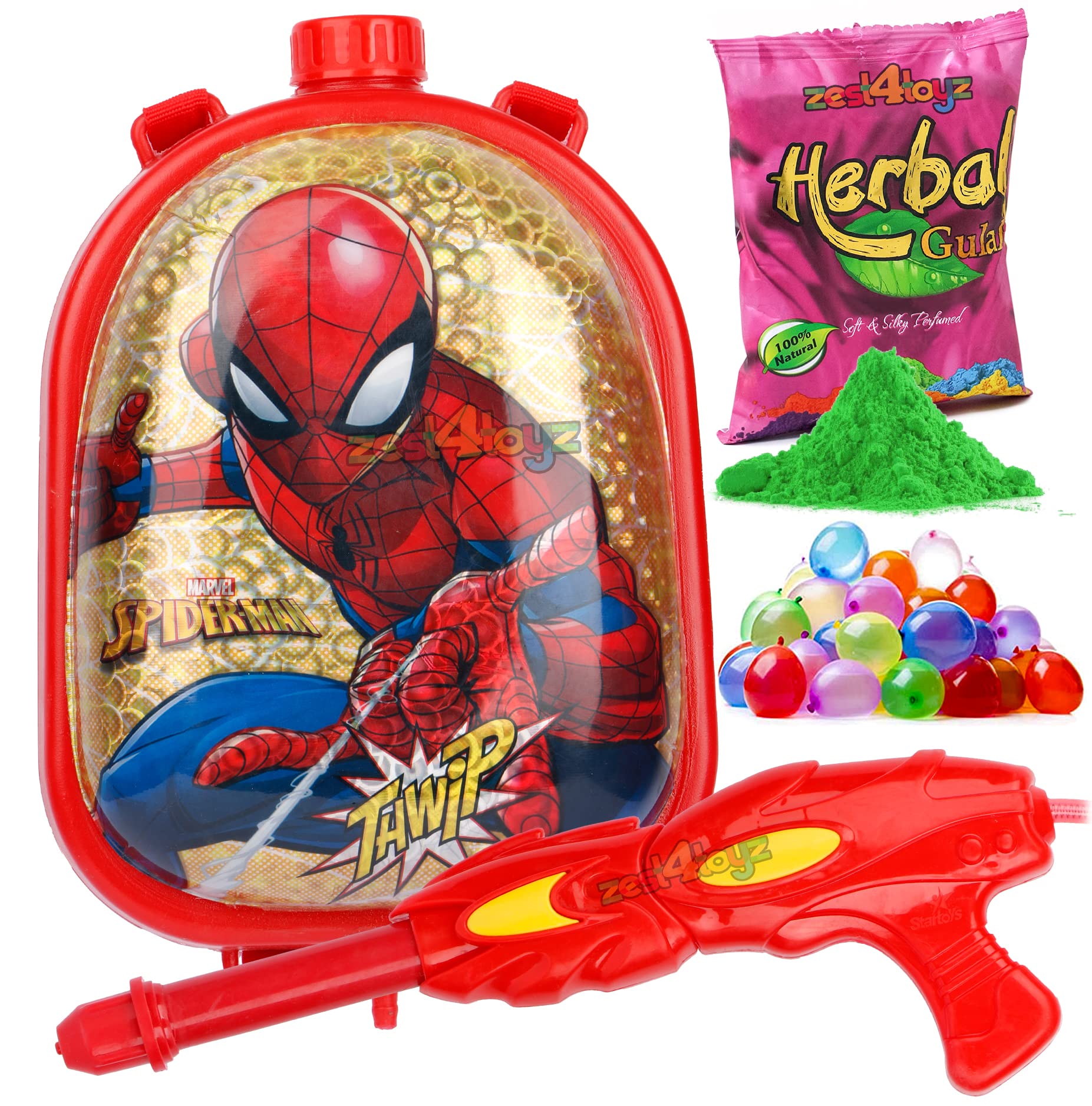 Zest 4 Toyz Holi Pichkari Water Gun for Kids Boy Girl Powerful High Pressure Tank Spray with 1 Pkt Holi Color & 100 Balloon (Dazzle Tank) (B07NPJ7D1W) Amazon Price History, Amazon Price Tracker