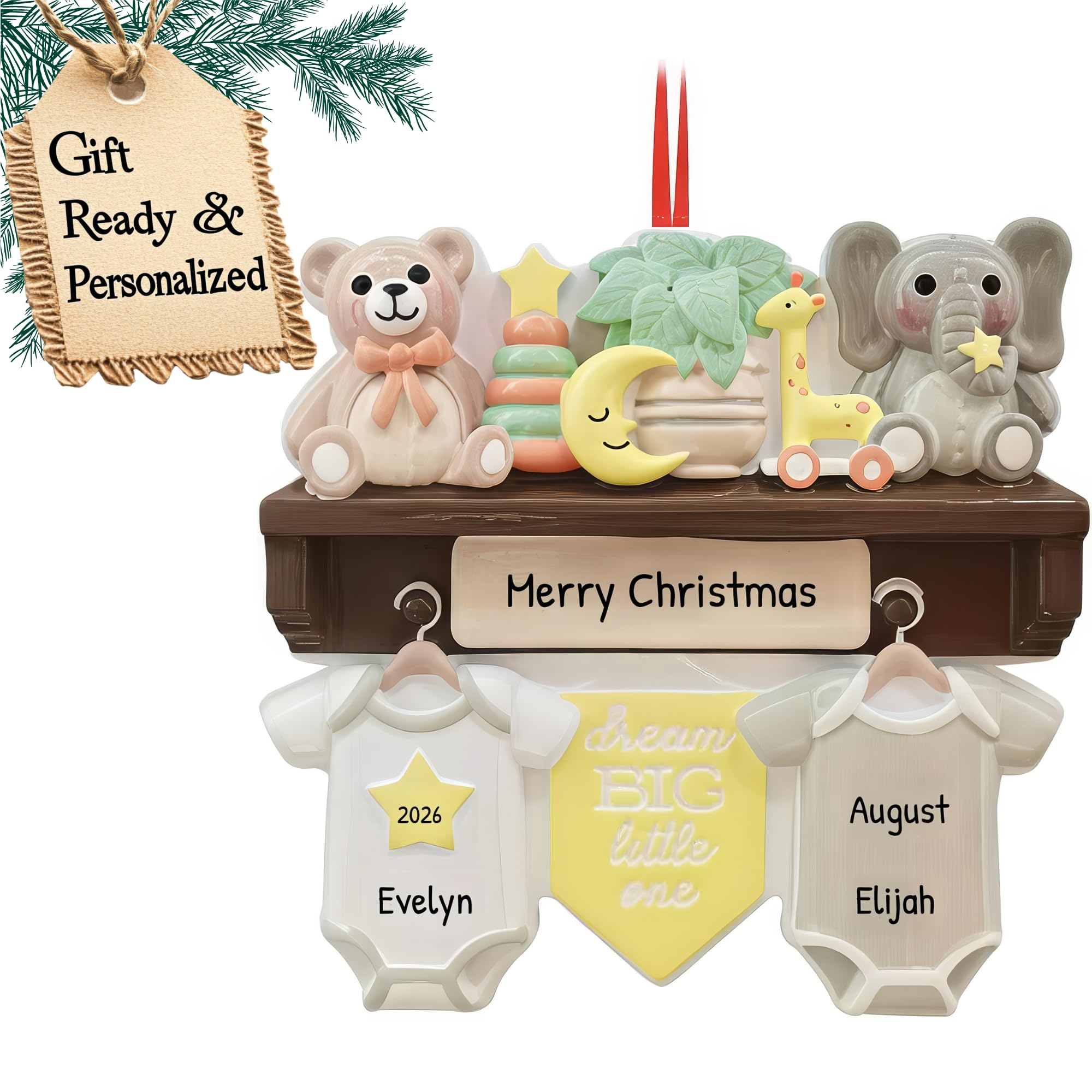 3D Personalized Babys First Christmas Ornament 2025 Girl | Nursery Shelf Baby | Baby's First Christmas Ornament 2025 Baby Ornaments for Xmas Tree My 1st Xmas Girl Ornaments for New Parents Couples