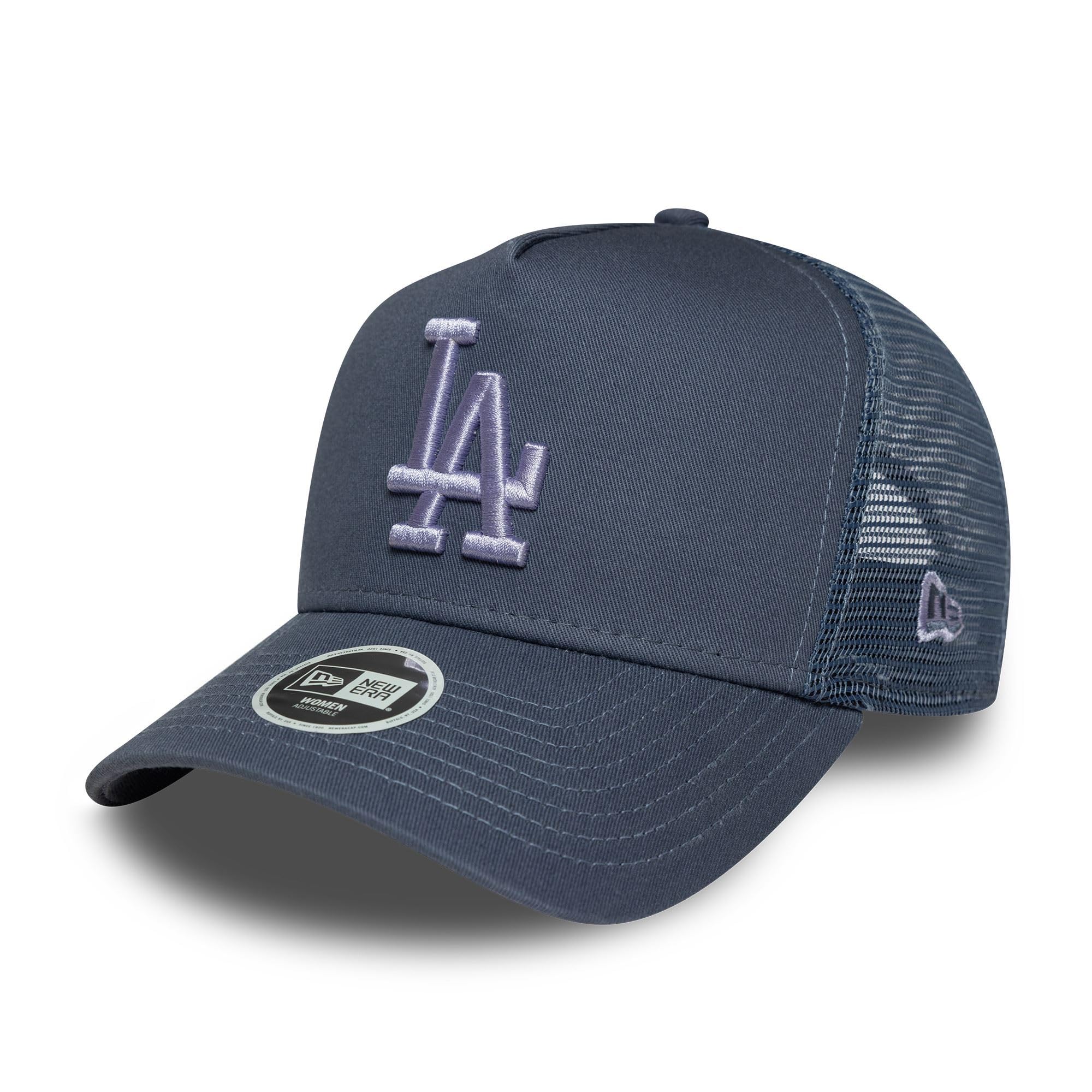 New Era Los Angeles Dodgers Women A-Frame Trucker Cap Blue-Grey