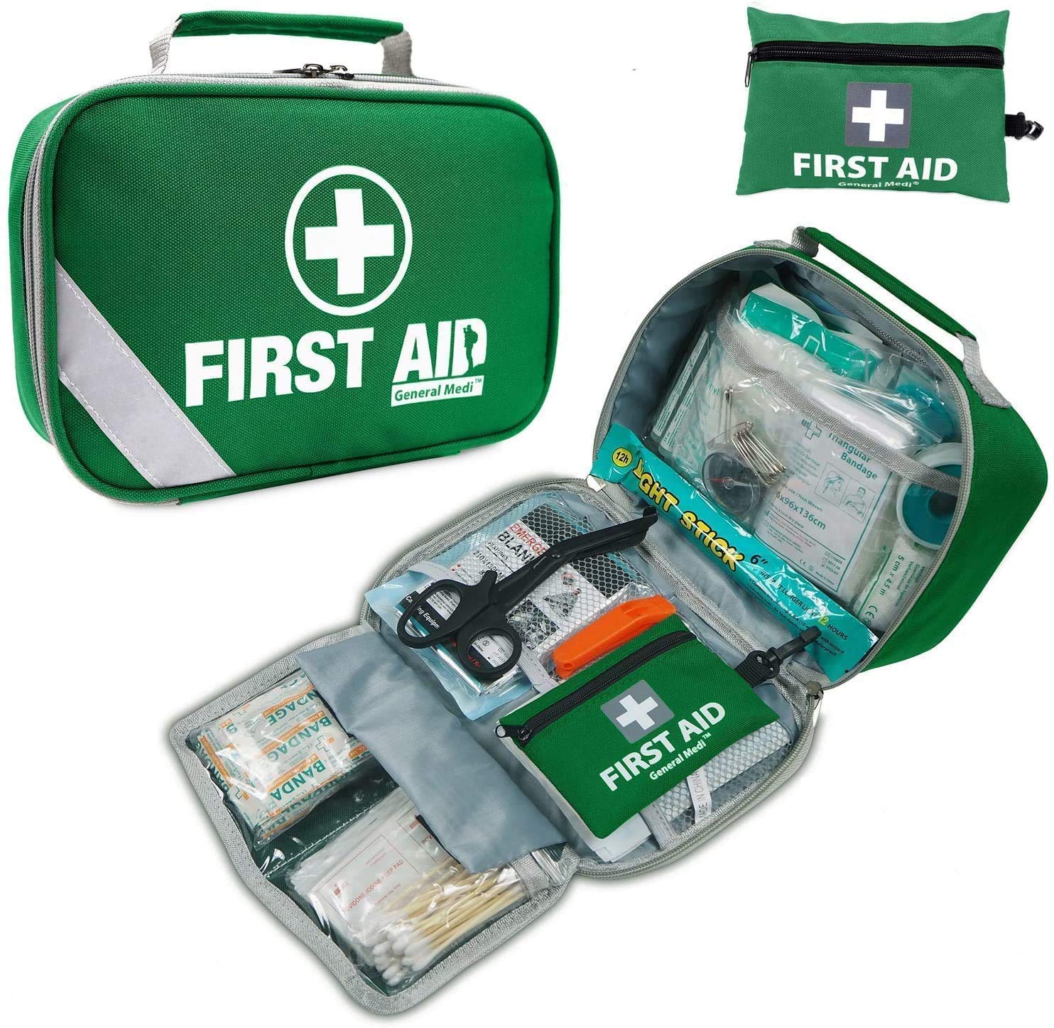 First Aid Kit (215 Piece) + Bonus 43 Piece Mini First Aid Kit