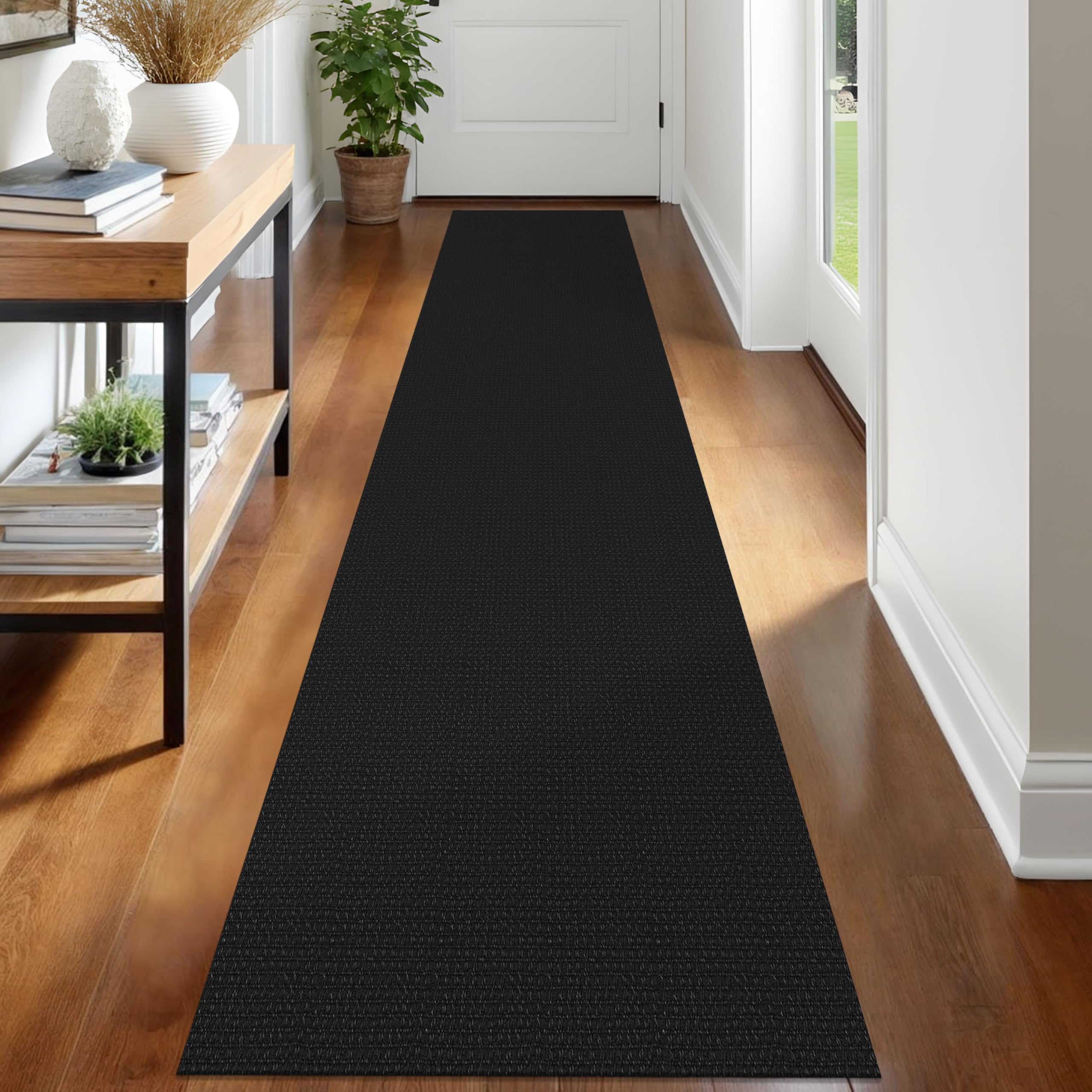 IOHOUZE Washable Runner Rug 2x12 Non Slip Rubber Backed Extra Long Hallway Runner Entryway Runner Indoor, Kitchen Rugs Woven Cotton Floor Carpet for