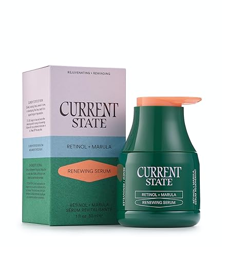 Current State Suero de retinol para la cara, potente y suave removedor de manchas oscuras, suero nocturno con ácido kójico y aceites de marula,