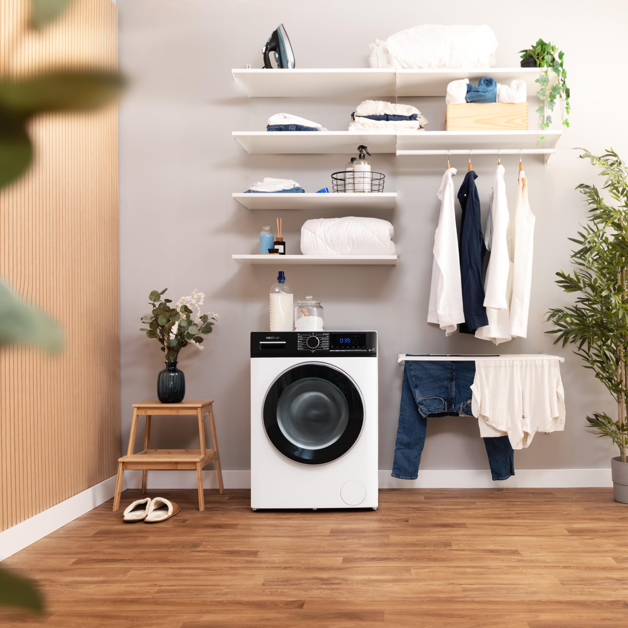Cecotec Bolero Dresscode 7610 Frontlader-Waschmaschine 7 kg 1400 U/min A Inverter Plus Dampffunktion 15 Programme