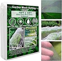 FARAER Garden Netting 10x33ft Ultra Fine Mesh Plant Cover - Protects Vegetables Fruits Flowers from Pests Birds Hail