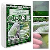 Garden Netting, Plant Covers 10x33Ft Net Ultra Fine Mesh Protection Netting for Vegetable Plants Fruits Flowers Crops Greenhouse Row Cover Raised Bed Barrier Screen Protection Net Cover