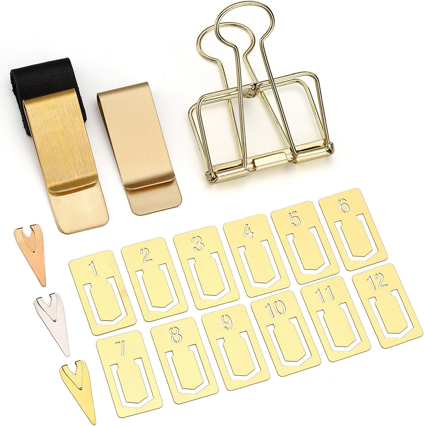 Bookmark Pack - Page Markers (12) + Arrow Line Markers (3) + Book Placeholder Bookmark Clip (1)