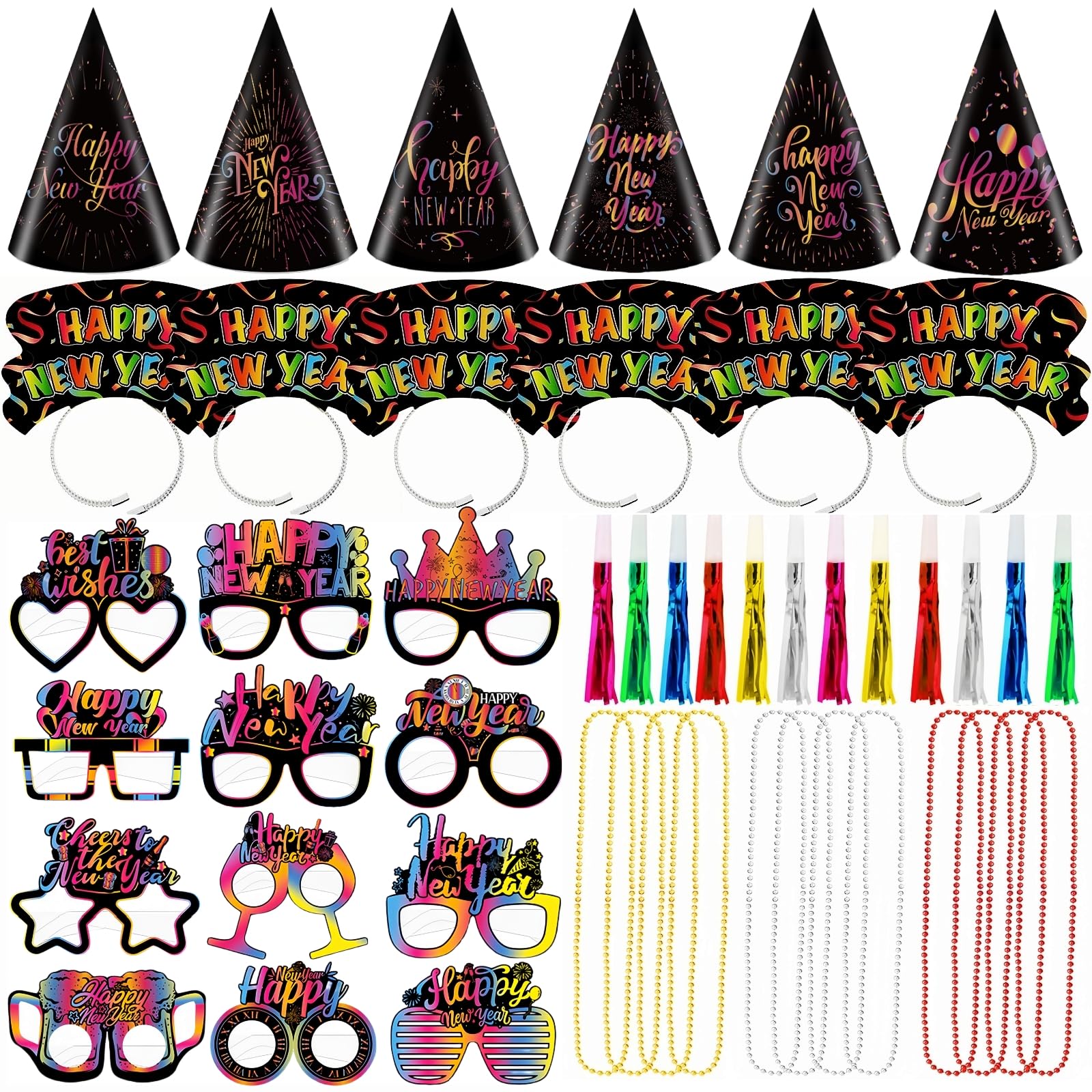 Amazon.com: 2026 Happy New Year Party Decorations 48pcs New Years