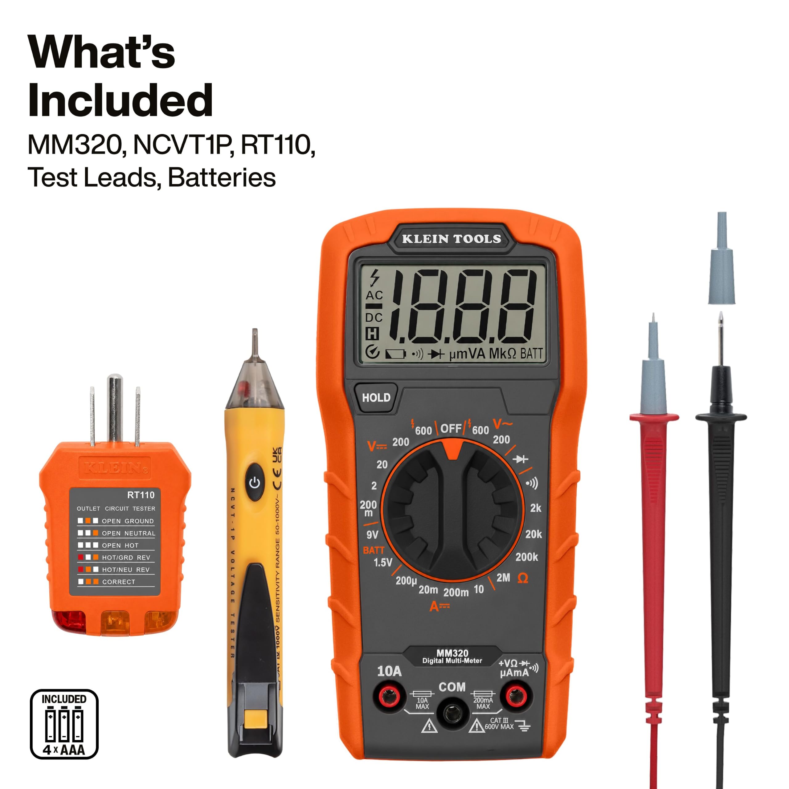 Klein Tools 69149P Kit de test électrique, 3 pièces